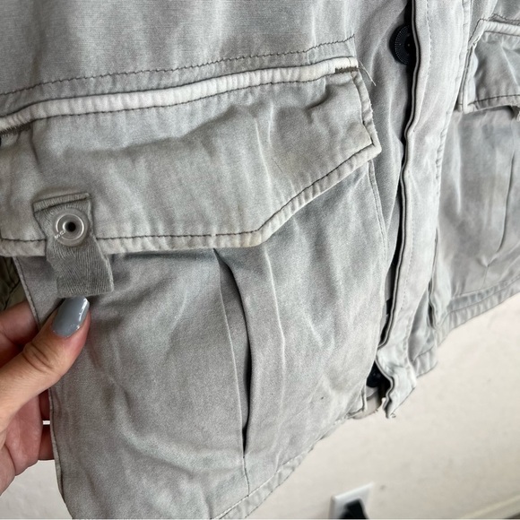 G STAR RAW delta canvas overshirt light grey army military style - Picture 6 of 11